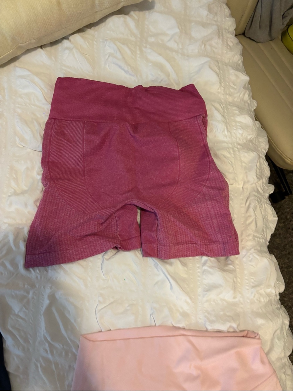 Shasa Fuchsia Seamless High-Waist Bike Shorts